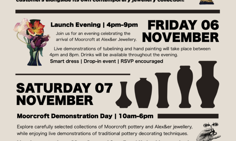 Moorcroft Visits Knutsford | Alex&er Jewellery