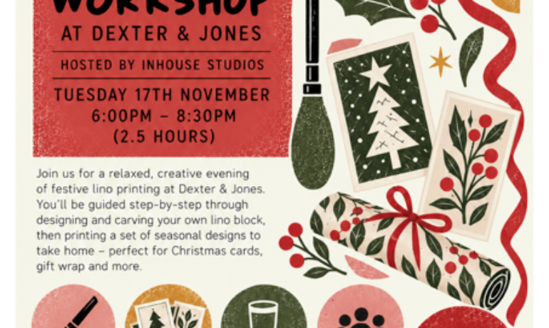 ARTS & CRAFTS | Christmas Print Workshop at Dexter & Jones
